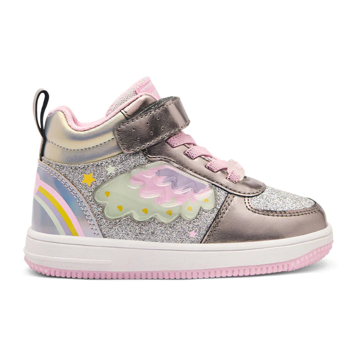 Sneakers luminose stile stivaletto da bambina