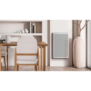 Radiateur Panneau rayonnant Vertical LCD Aluminium Blanc 1500W