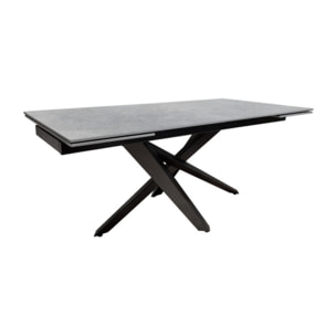 Table de repas extensible en céramique & métal 180/260 cm - DRIO