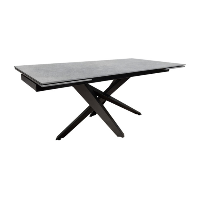 Table de repas extensible en céramique & métal 180/260 cm - DRIO