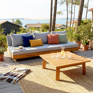 Canapé de jardin 3 places en bois FSC - CAPRI