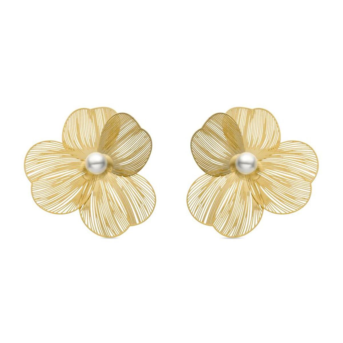 Pendientes Lux by Lux acabadoss en oro amarillo 18k
