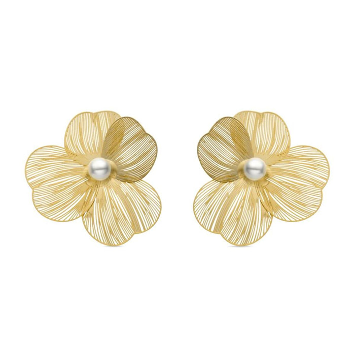 Pendientes Lux by Lux acabadoss en oro amarillo 18k