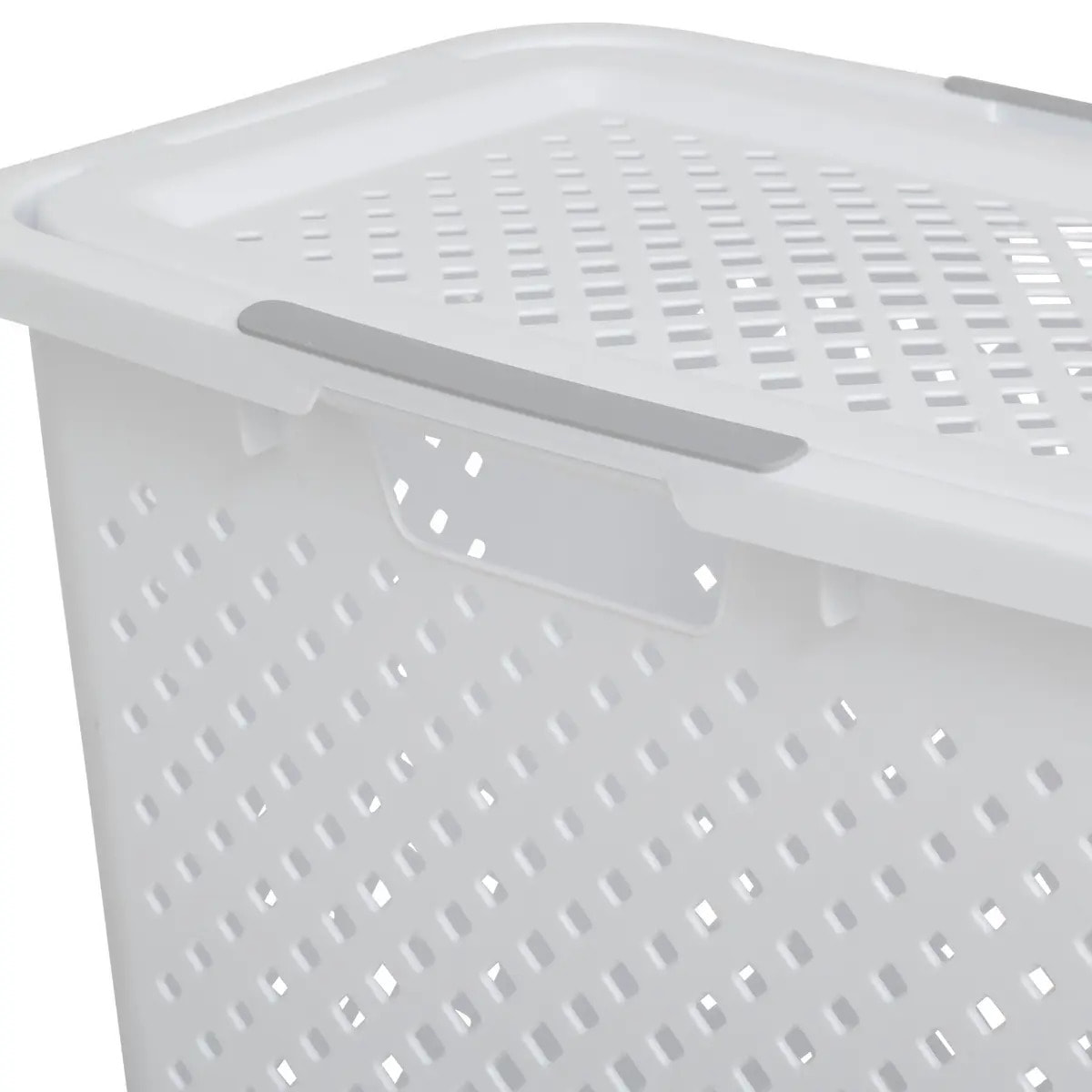 Panier à linge en plastique blanc 42L