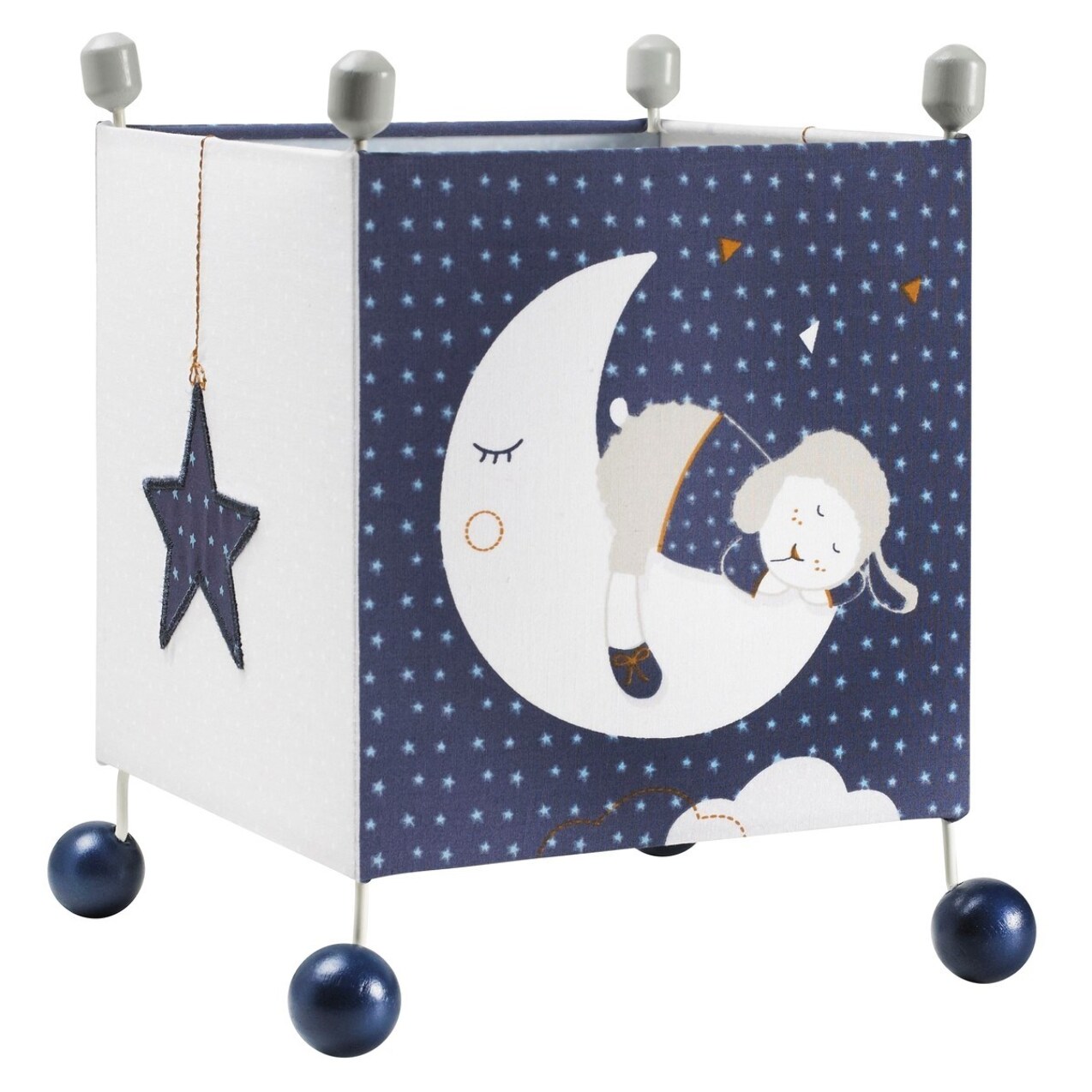 Luminaire enfant à poser en Tissu Bleu