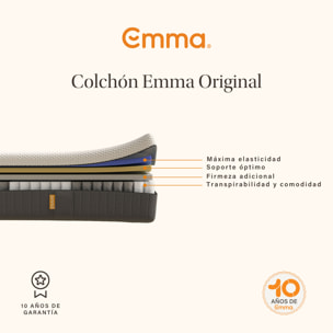 Pack Emma Colchón Híbrido Original + protector de colchón + 2x Almohada Original Adapt