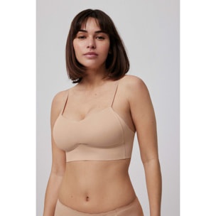 Reggiseno imbottito senza ferretto beige