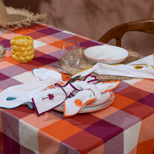 4 serviettes "Yucatan" coton blanc 40x40cm