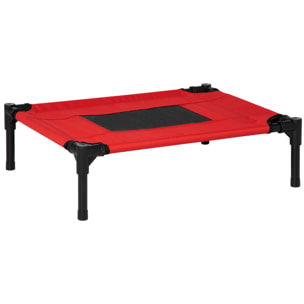 Cama para Mascotas de Metal Oxford 64x46x18 cm Rojo y Negro