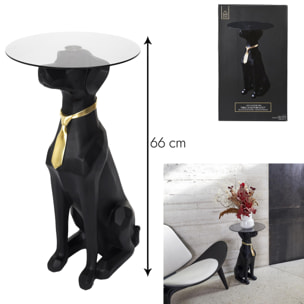 TABLE BASSE DECO CHIEN ASSIS 66CM M1