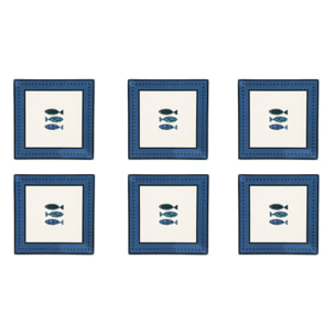 Set 6 Piatti Excelsa – Ocean, Ceramica Blu