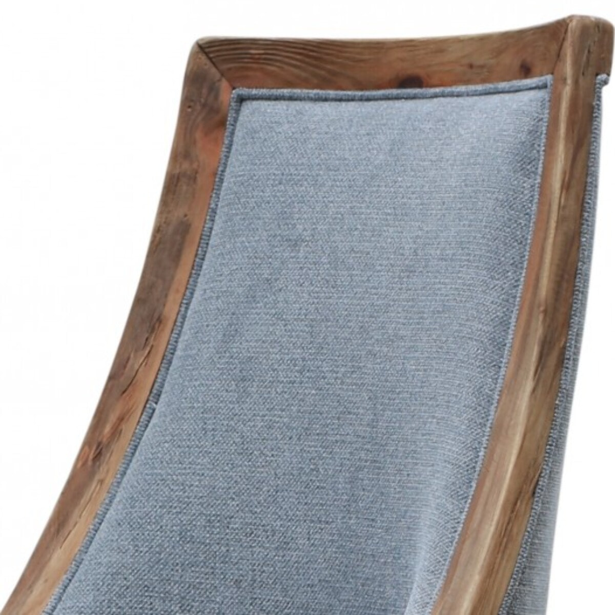 Chaise en tissu gris avec structure en bois de pin recyclé - ORIGIN