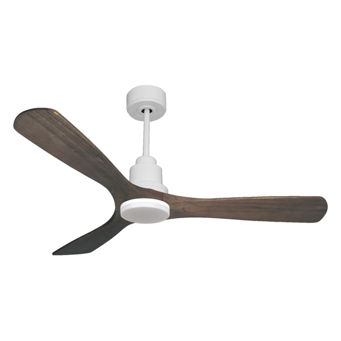 Ventilador de techo Reversible Termostato Dimable Wifi Motor DC Techos Inclinados Mando a Distancia Luz tres tonos Hypersilence Memoria MoyoD132C04LED66871 PURLINE