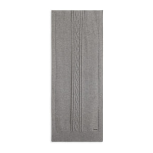 Sciarpa in maglia con treccia centrale decorativa