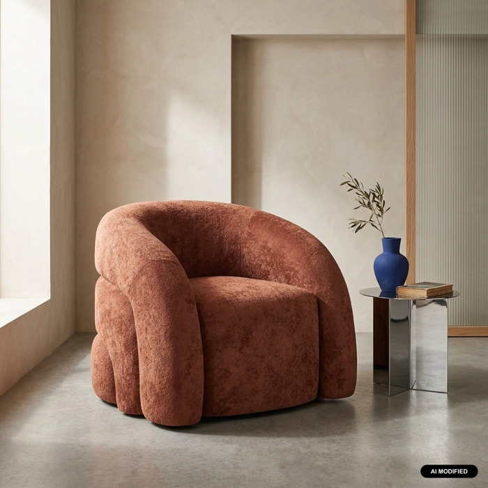 Fauteuil organique tissu 1 place RENBO