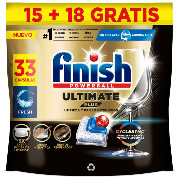 Finish Ultimate Plus 99 Pastillas para lavavajillas