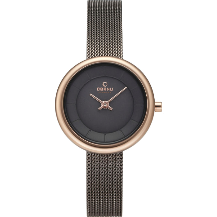 Orologio OBAKU grigio-acciaio colorato