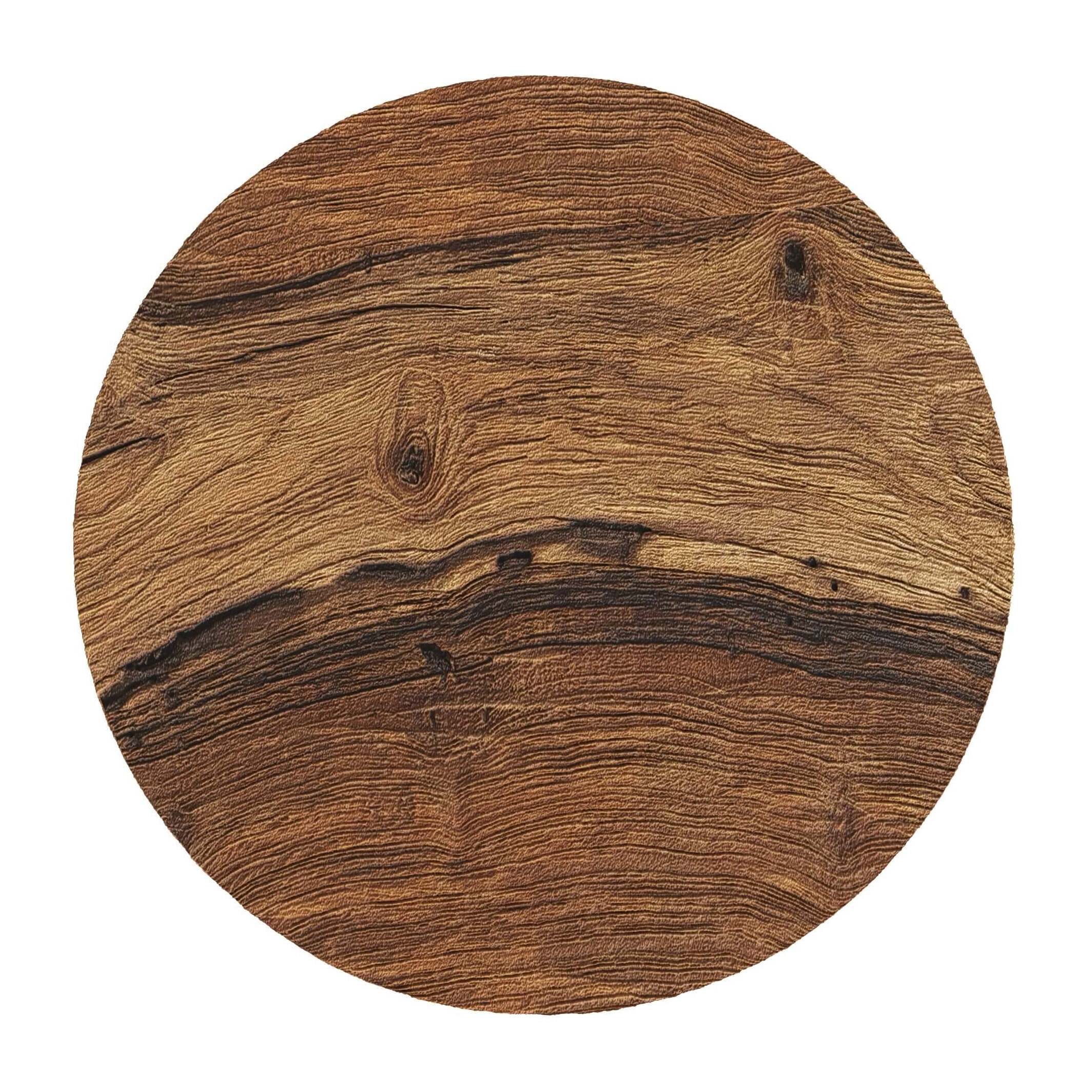 Tabouret rond en bois de teck recyclé H45 cm - Léa