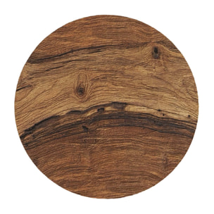 Tabouret rond en bois de teck recyclé H45 cm - Léa