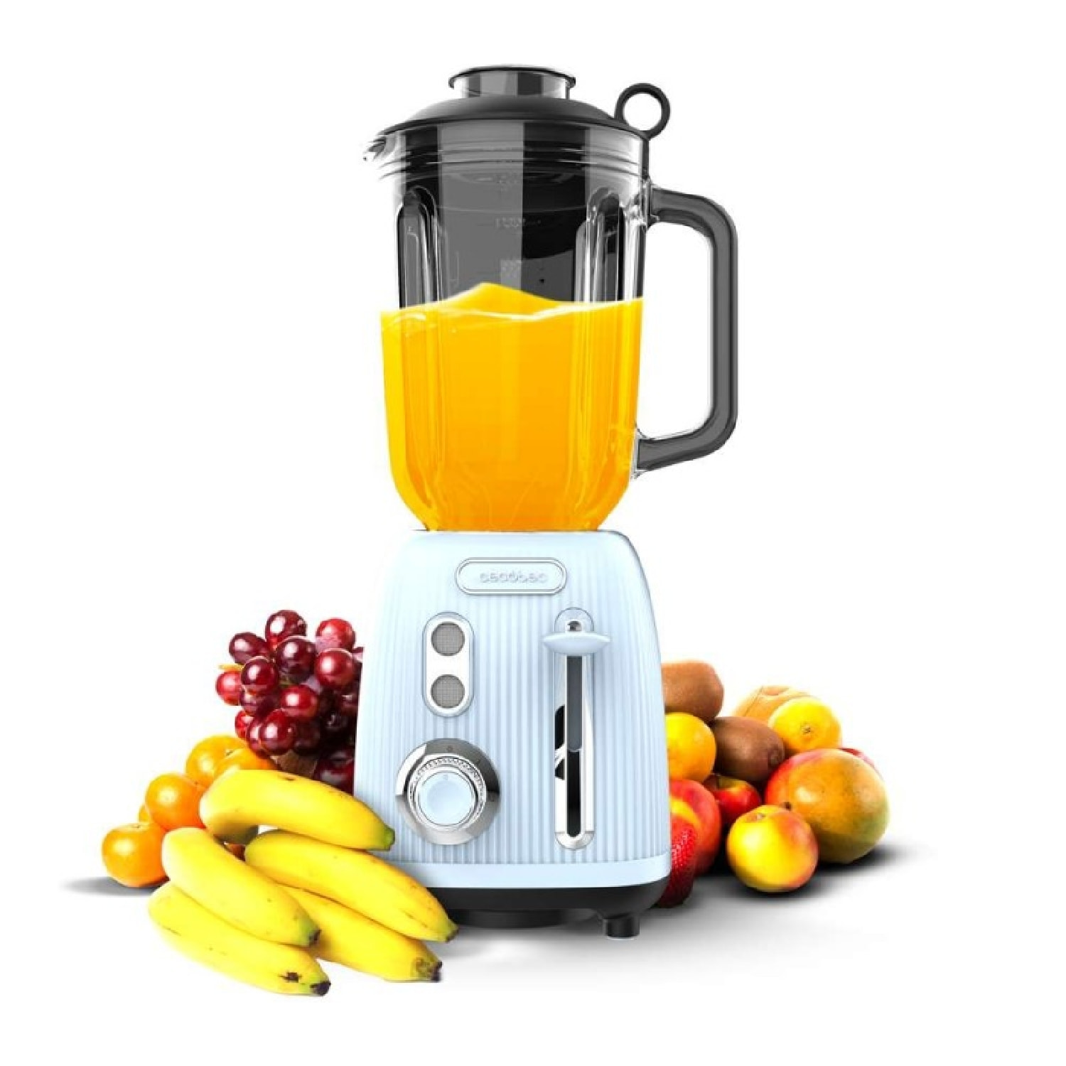 Cecotec Batidora de vaso Power Black Titanium RetroBlue