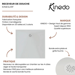 Receveur de douche KINEDO Kinesurf Nova Blanc mat