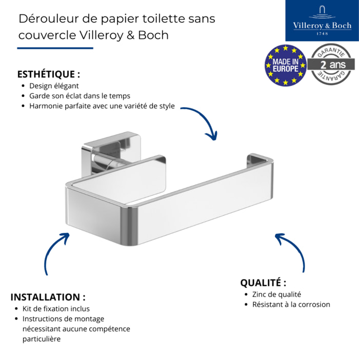 Dérouleur de papier toilette sans couvercle Elements - Striking Nickel Brossé