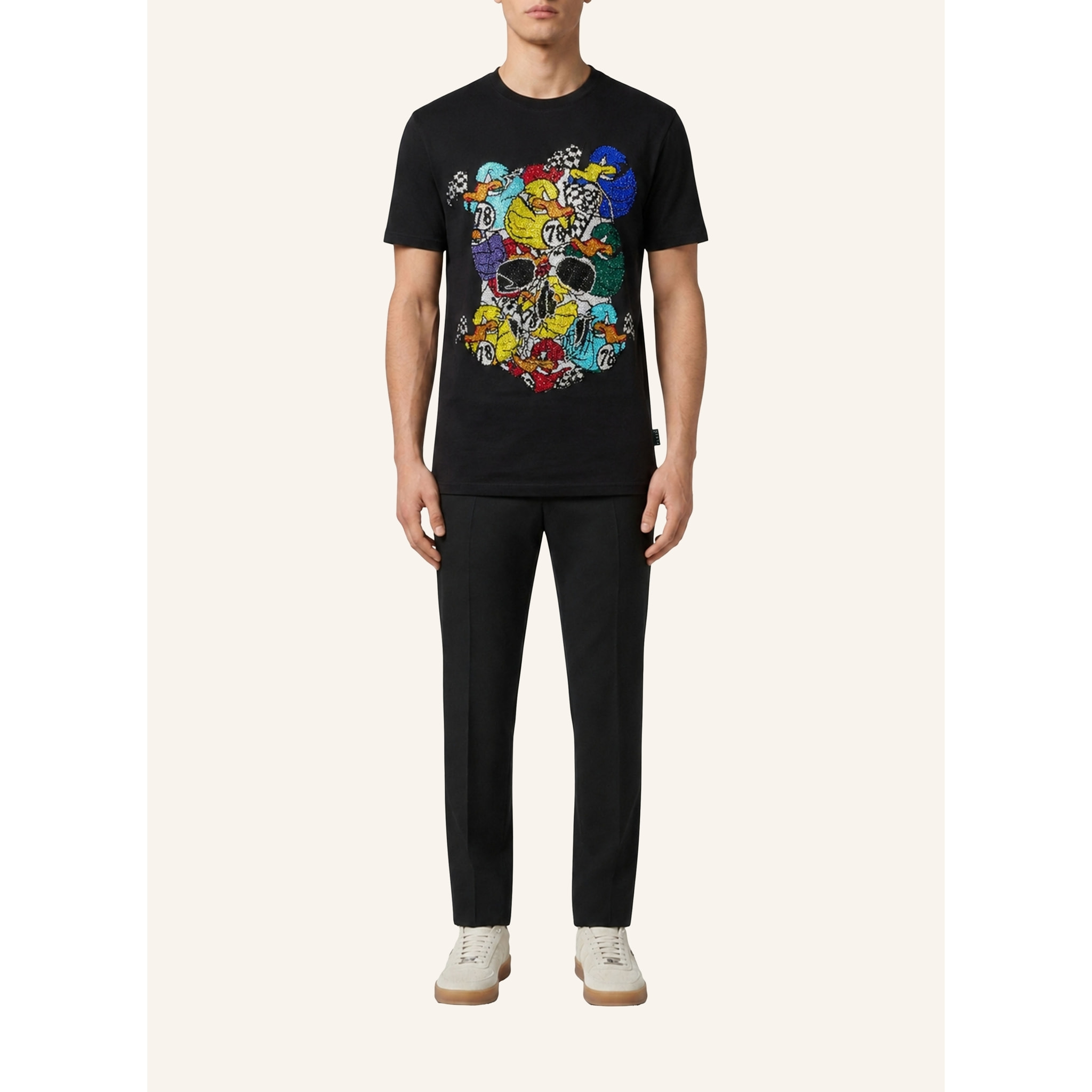 PHILIPP PLEIN Camiseta de cuello redondo y manga corta DUCK