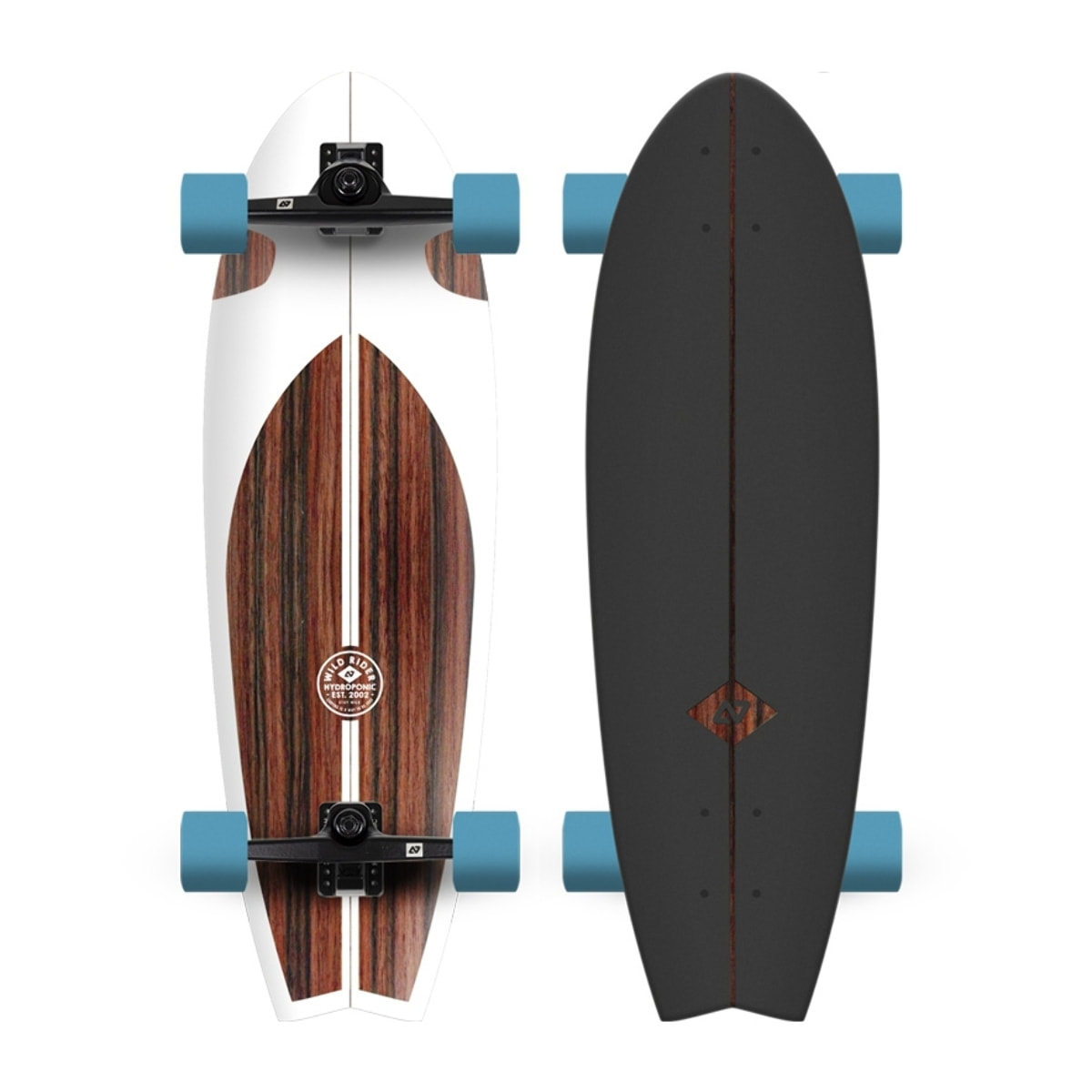 Surfskate Hydroponic FISH 31,5" Classic 2.0 White /Brown