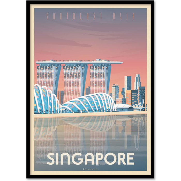 Affiche - Singapore - Olahoop Travel Posters