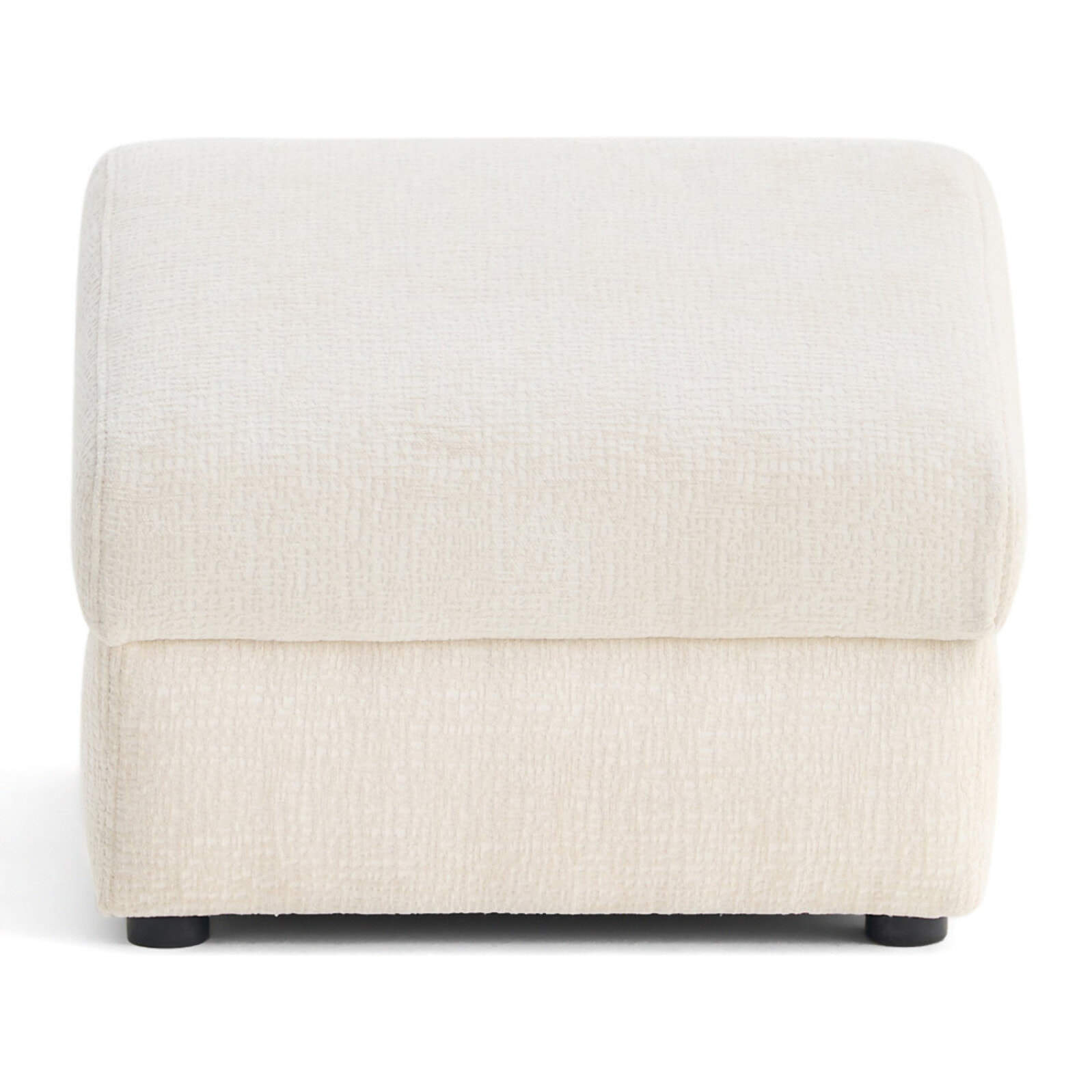 Bastille - pouf en tissu velours relief - Beige