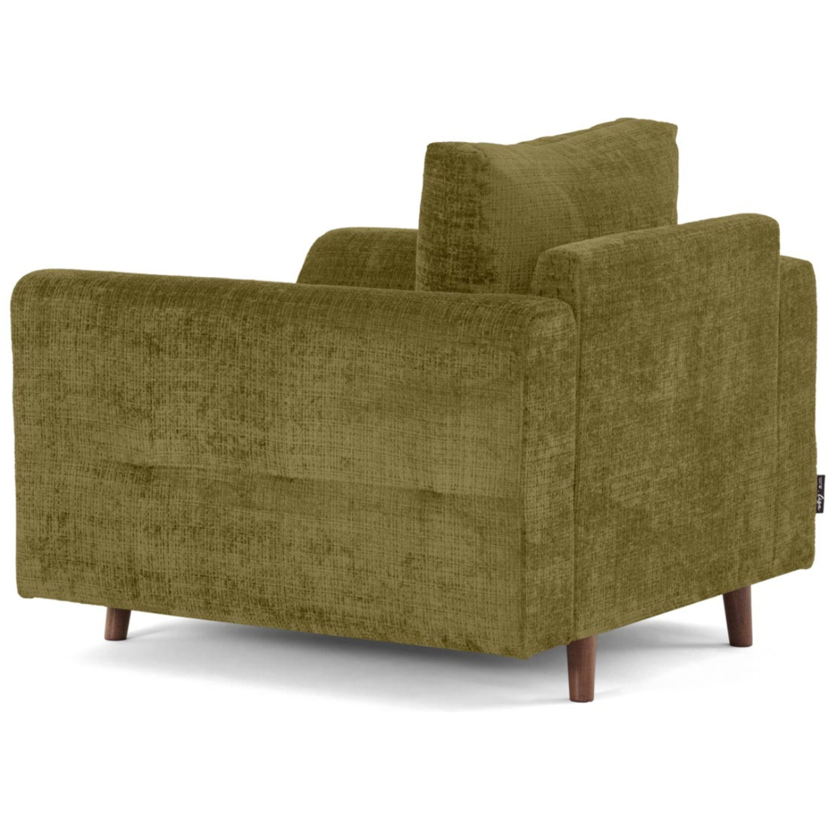 Rune - fauteuil en velours texturé - Vert Olive