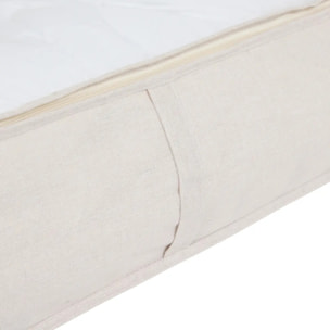 Housse de rangement "Groomy" sous lit beige 100x20cm