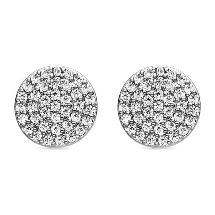 Pendientes con Circonita Brillante acabado plata