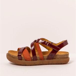 Sandalias 1714 MULTI BURDEOS-D.ORANGE /RHODES color Burdeos-d.orange