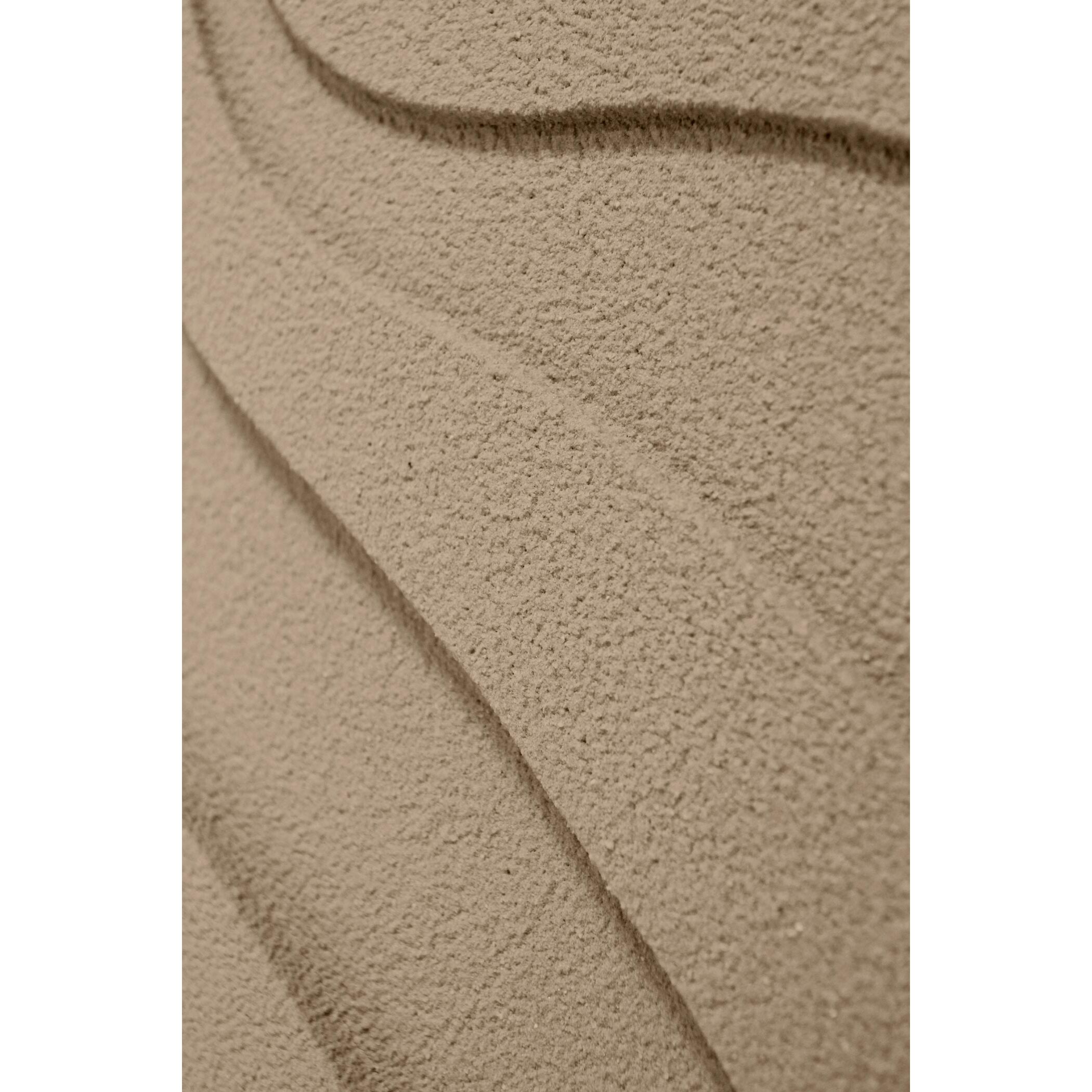 Cuadro Curves resina 3D texturizado beige 70x50x4 cm
