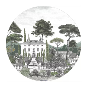 Set vinyle 860 g/m² imprimé gris vert Palazzina verde
