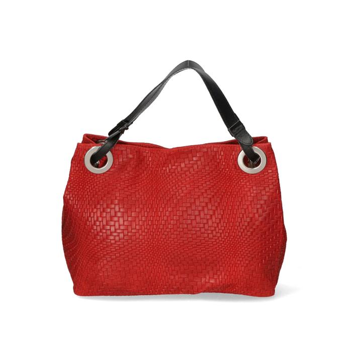Borsa a spalla da donna - Modello Emilia - Vera pelle - 36.0 x 29.0 x 13.0 cm