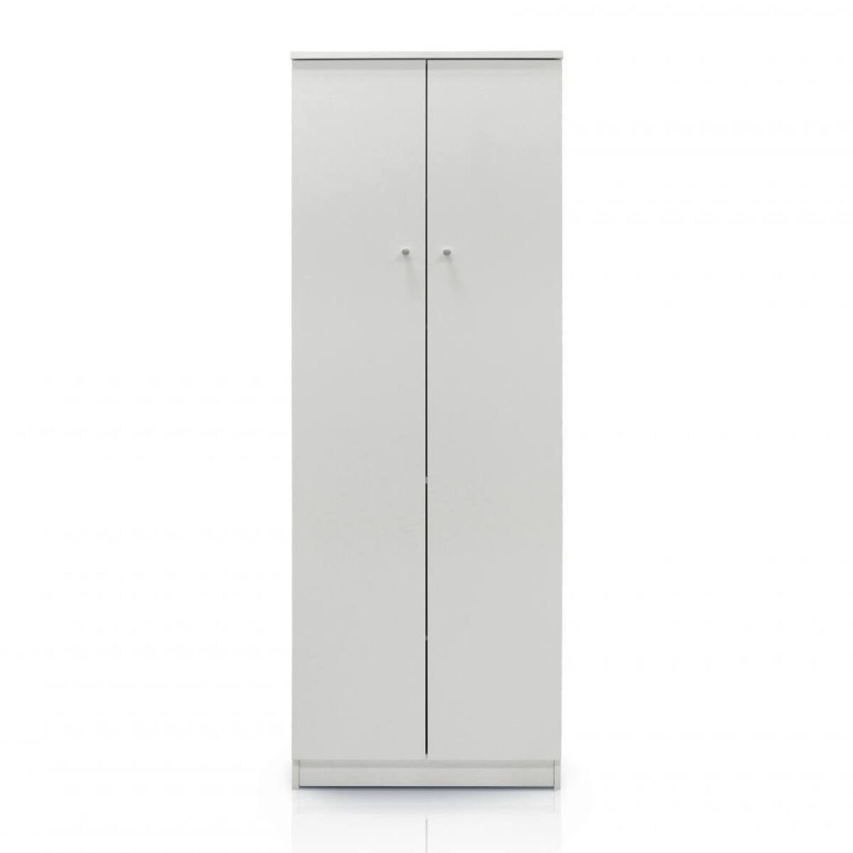 Armadio multifunzione a due ante, colore bianco, cm 62 x 34 x 183