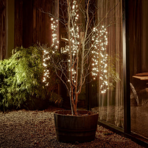 guirnaldas con 240 luces led en blanco cálido - cable 3m