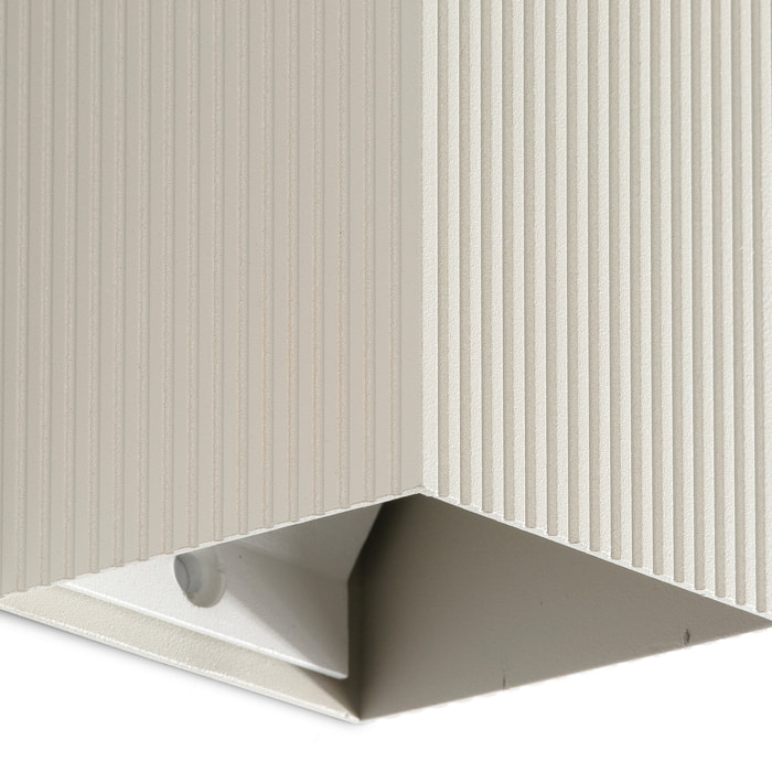 LUNE Applique carré gris cannelée