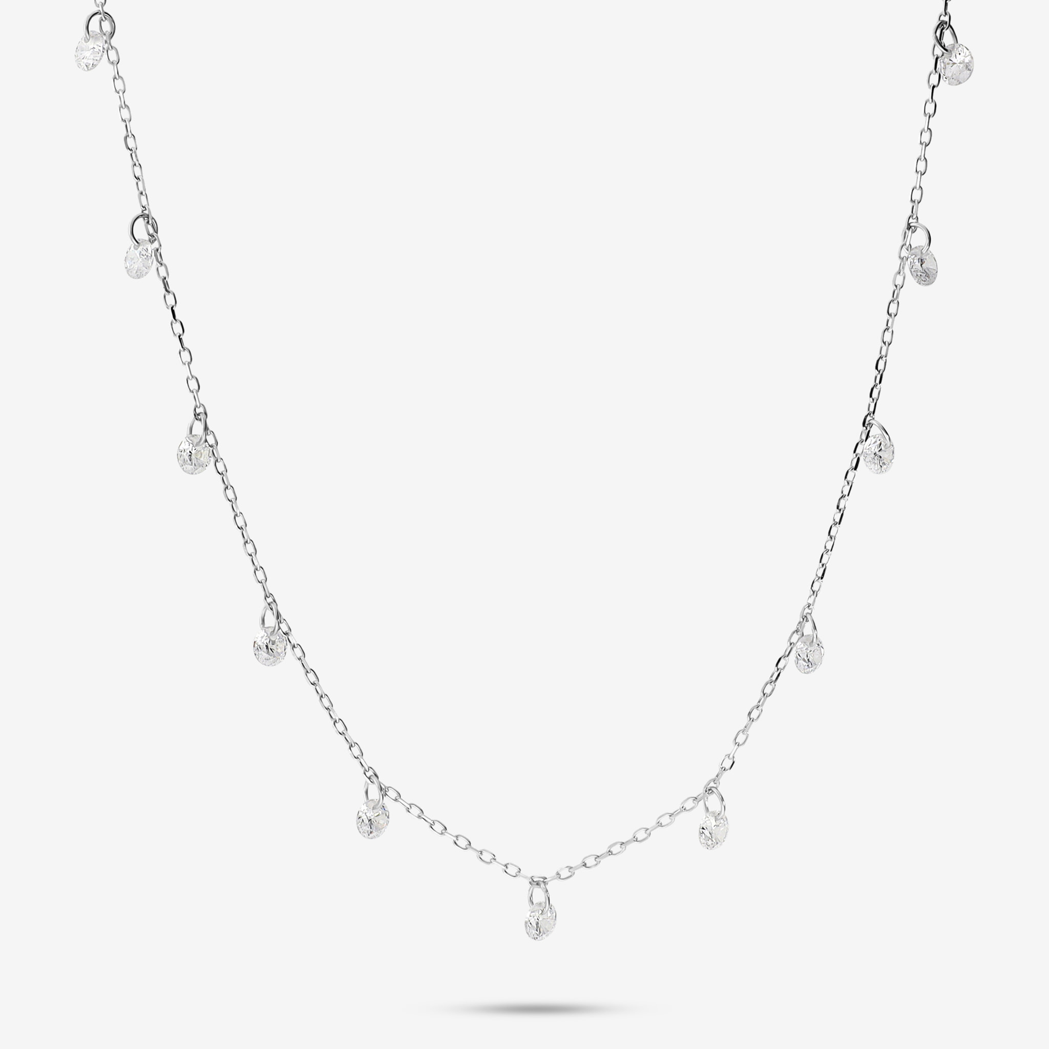 Collana in Argento 925 con Ciondoli in Cubic Zirconia