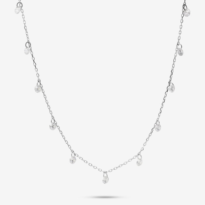 Collana in Argento 925 con Ciondoli in Cubic Zirconia