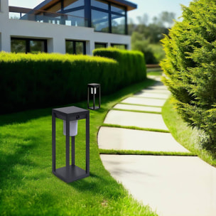 Lanterne Piky solaire gris graphite H40cm