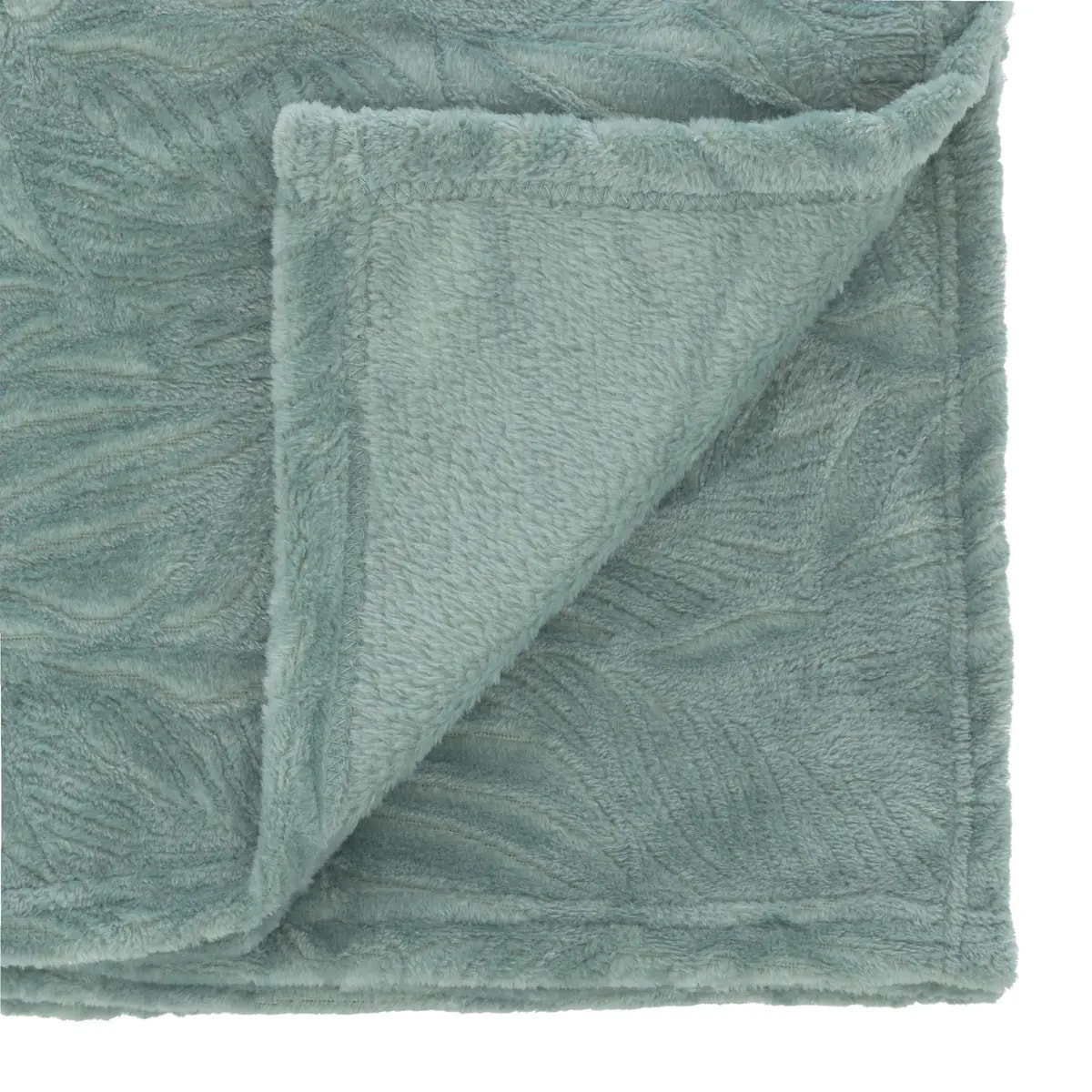 Plaid flanelle Ryo bleu 125x150cm