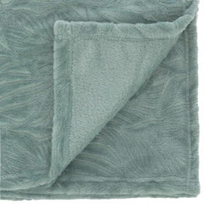 Plaid flanelle Ryo bleu 125x150cm