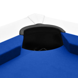 Table de billard convertible blanche tapis bleu - Eddie