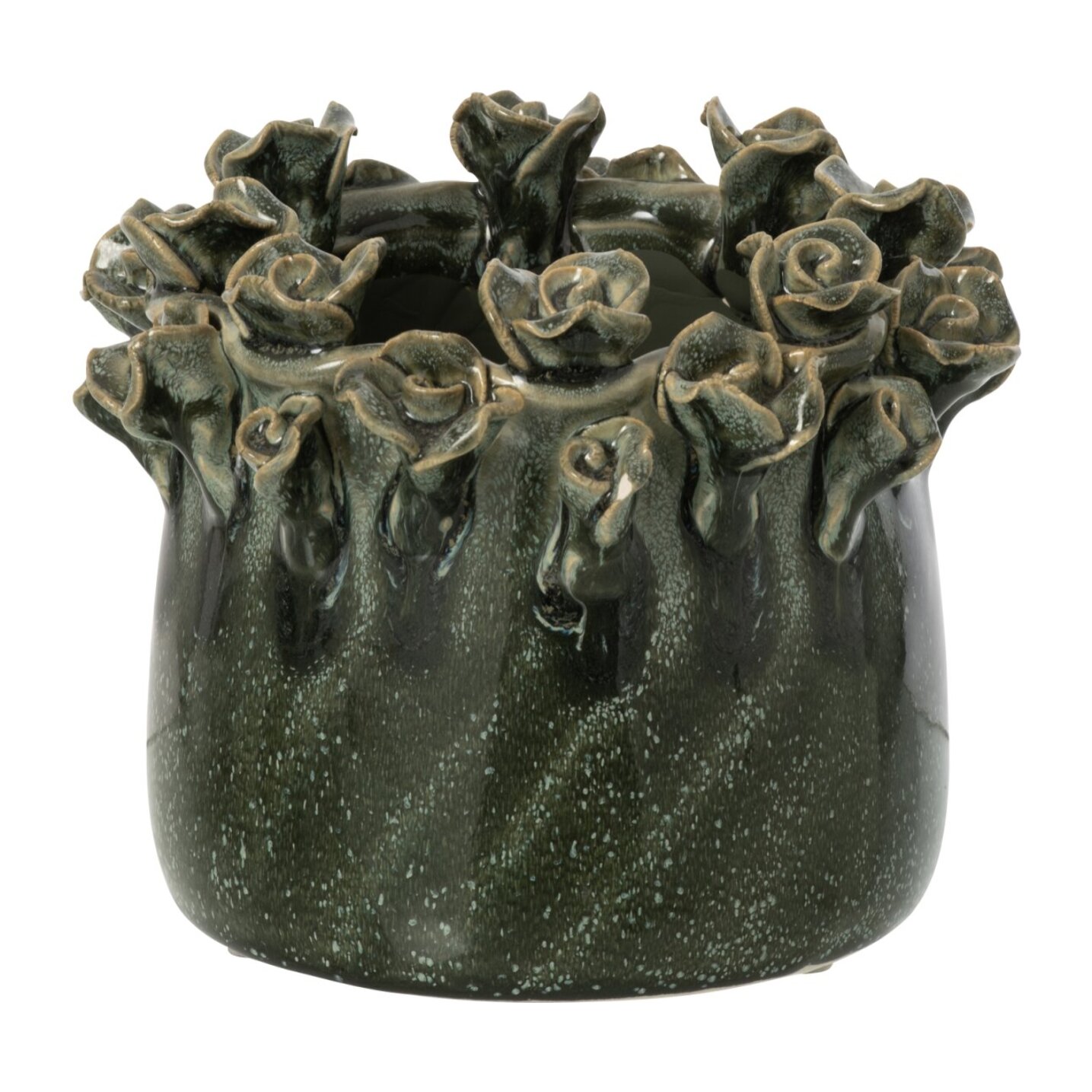 J-Line cache-pot roses - céramique - bleu pétrole - small