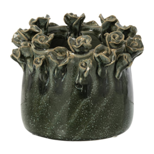 J-Line cache-pot roses - céramique - bleu pétrole - small