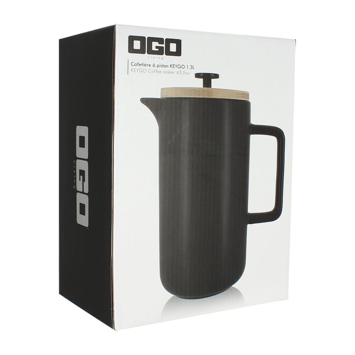 Cafetière à piston en porcelaine 1,3L KEYGO