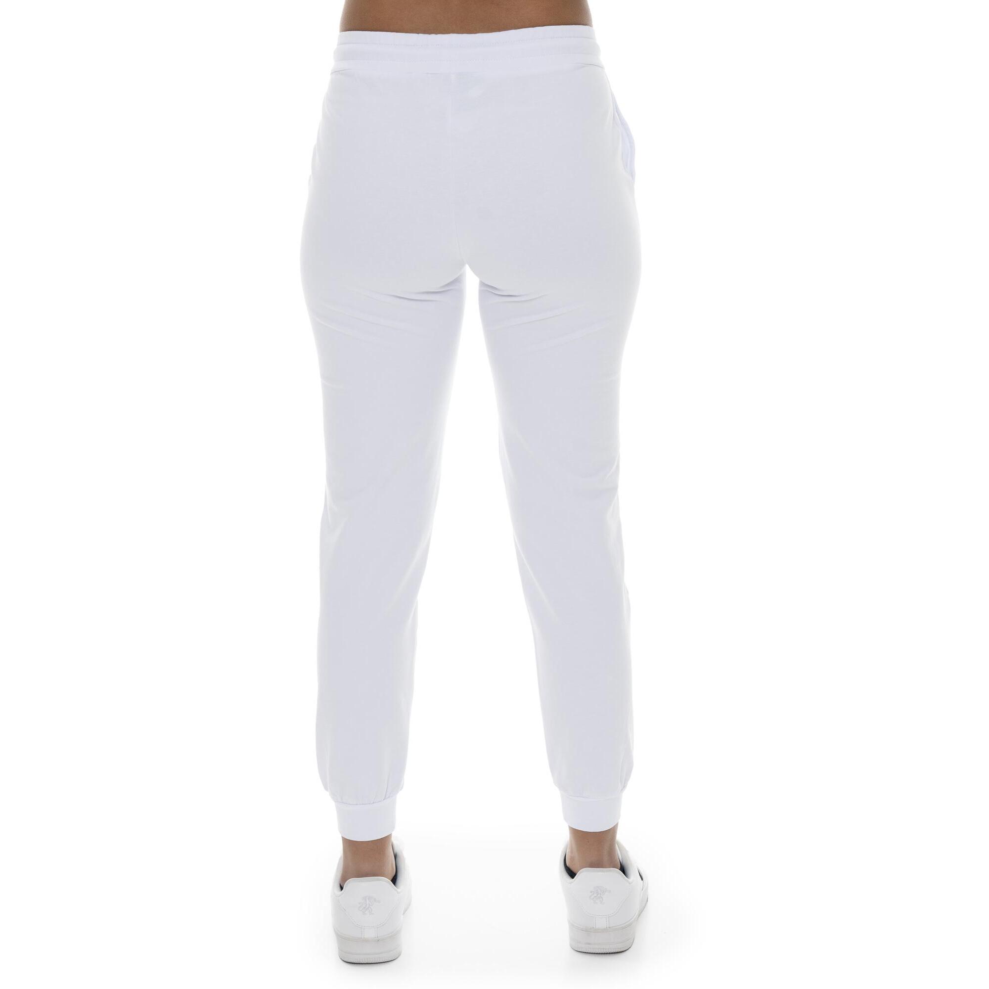 Pantalones básicos de algodón sin forro polar para mujer de Leone con puños.